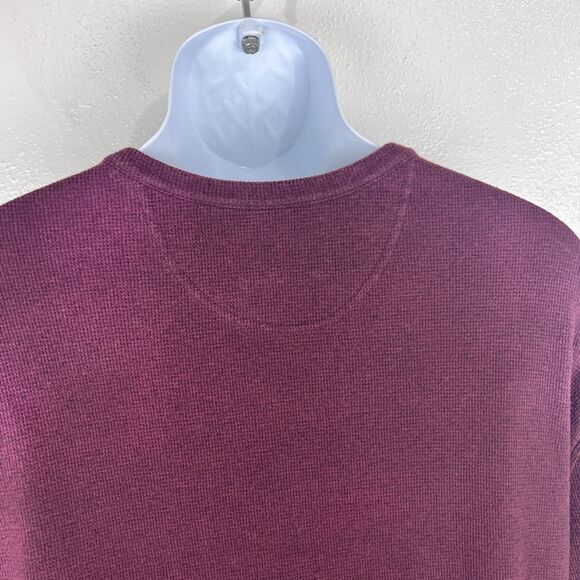 Goodfellow & Co Long Sleeve Shirt Men 2XL Burgundy Henley Knit Pullover - Picture 9 of 12